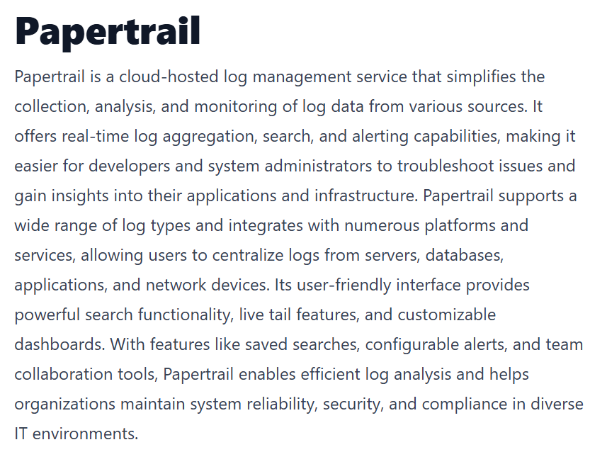savyata55's tweet photo. #LSPPDay58
Today, Learnt about Papertrail for analysis and monitoring of log data from different sources. Also got to know the logging libraries apache log4j and apache log4Net. 
#60DaysOfLearning2025 #LearningWithLeapfrog
@lftechnology https://t.co/FvsLhLp8sK