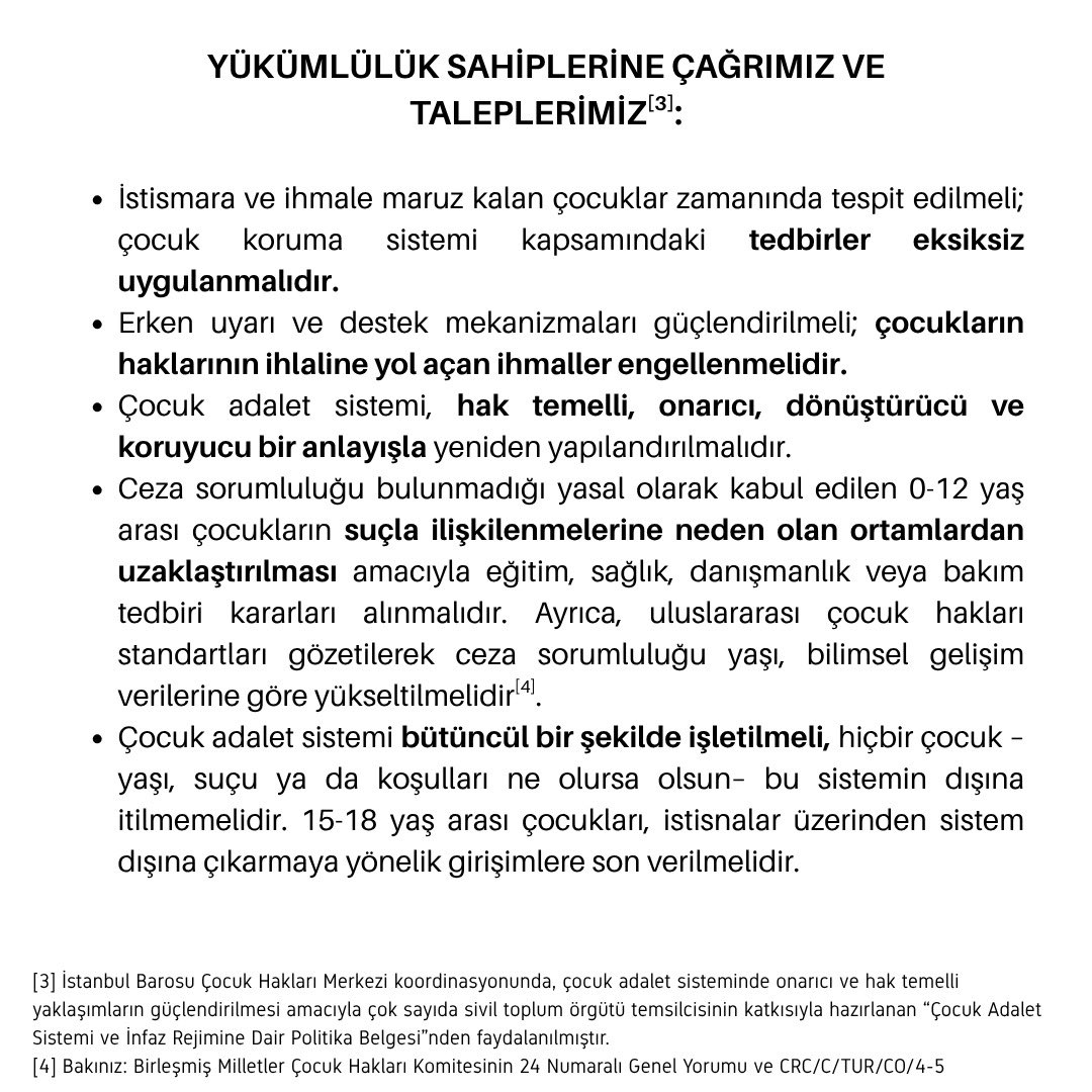Hak Temelli Bir Çocuk Adalet Sistemi İçin 62 Sivil Toplum Örgütü Olarak Ortak Çağrımızdır!

Her çocuğun yaşam hakkını güvence altına almak için, bütüncül ve etkin bir çocuk koruma sistemine acilen ihtiyaç var.
#ÇocuklarİçinAdalet