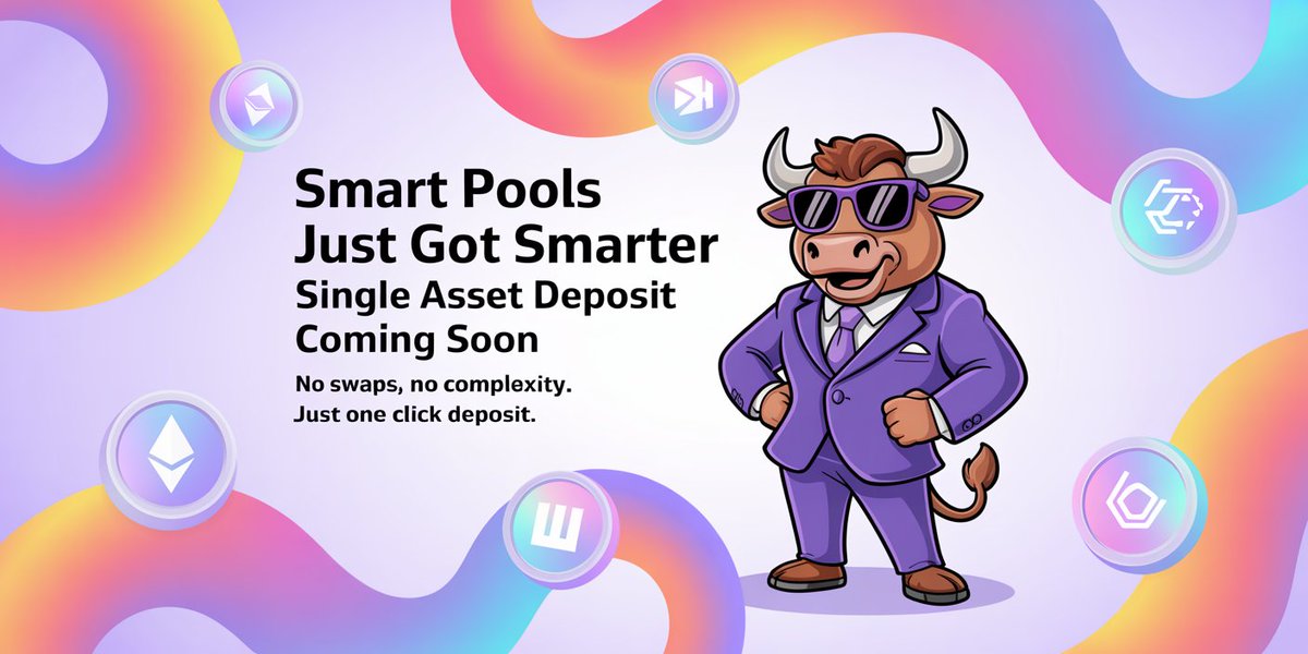 🚨 New Feature Alert On Smart Pool, Coming Soon🚨

Single Asset Deposit is launching soon to all Steer Vaults across 50+ DEXs and 44 chains! 🔥

NO Manual Swap before deposit.

Pick any vault, on any chain, from any DEX. Choose your asset, and you're done.

No swaps, no