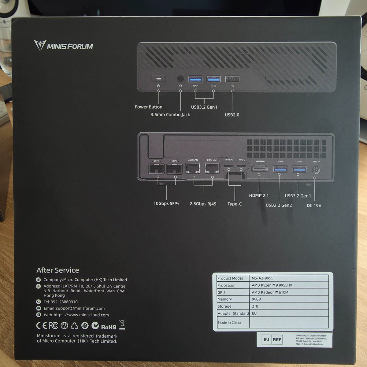 dhh's tweet image. But seriously, check the specs on the MS-A2. 16-core Zen5, 96GB RAM, 2x10gbit, 2x2.5gbit. For €1199. Bonkers!