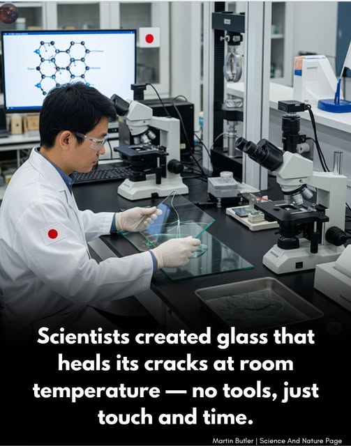 DailyHemo's tweet image. Self-Healing Glass Could Make Cracked Screens a Thing of the Past....This Glass Repairs Itself — No Glue, No Heat, Just Time