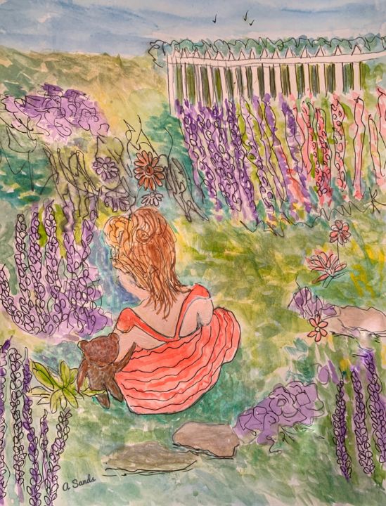 AnneSands5's tweet image. Art of the Day: "Magical Moment in My Garden". Buy at: ArtPal.com/Sandsannem?i=2…