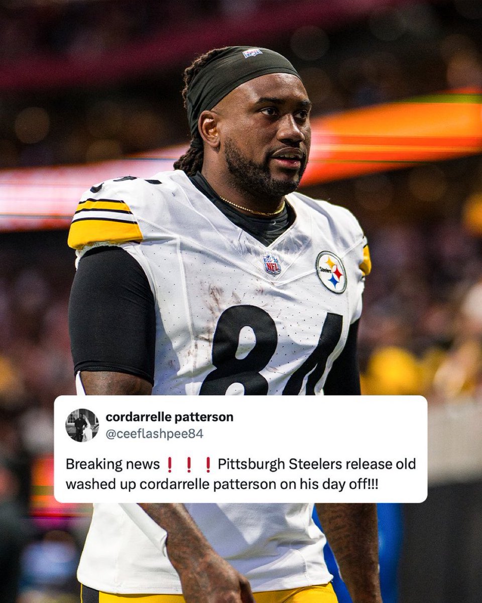 OOSSports's tweet image. Cordarrelle Patterson says he was released by the Steelers.