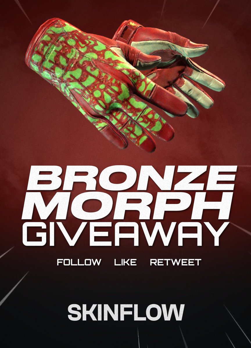 GIVEAWAY - ★ Sport Gloves | Bronze Morph 🔴

1⃣ Follow <a href="/skinflowgg/">Skinflow</a> 
2⃣ Like &amp; RT

⏰ Ending in 7 days❗️