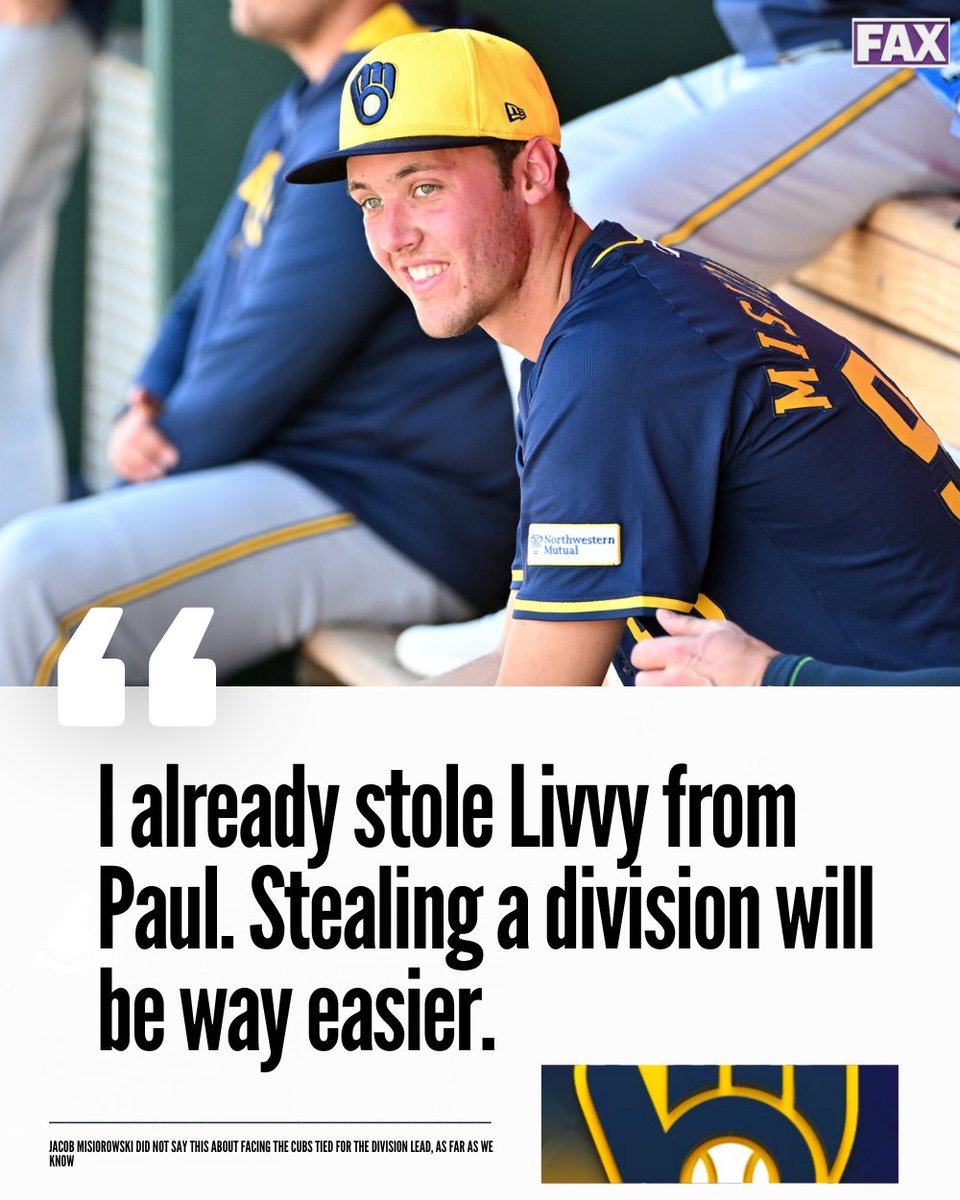 MLBONFAX's tweet image. Jacob Misiorowski on facing the Cubs with the NL Central on the line