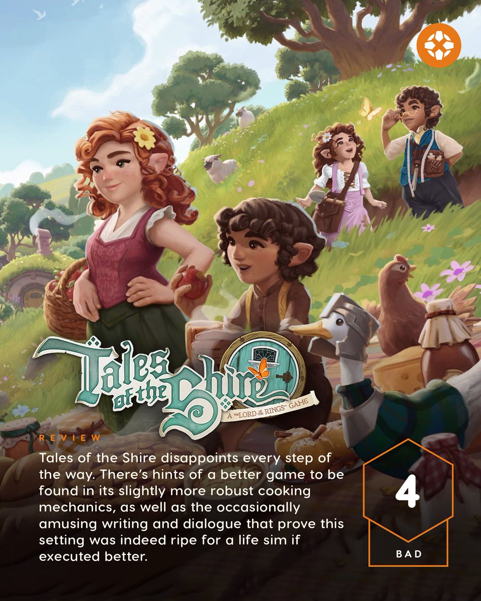 Despite an incredibly promising premise, Tales of the Shire is dreadfully boring and extremely buggy to boot.

Our review: bit.ly/3U0yYtO