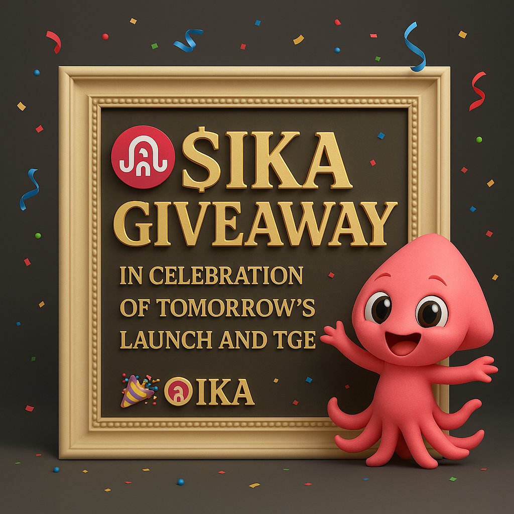 X_Orthodox's tweet image. Ika Mainnet Launch and TGE Giveaway!
I'm excited to be holding my first Giveaway in celebration π of IKA launch tomorrow.
To Qualify:
- simply follow this account (@X_Orthodox)
- follow @IkaCommunityNG
- like, repost , comment something you know about Ika, & tag 2 friends.β¦