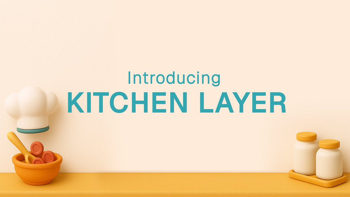 🍳 Introducing Kitchen Layer: The first Hyperliquid L2, an ultimate DeFi cook book with unprecedented efficiency. Transforming how blockchain apps are built by saving time, costs &amp; resources. 

DEVNET LIVE SOON ! 🧵👇

Today's builders face impossible tradeoffs: high technical