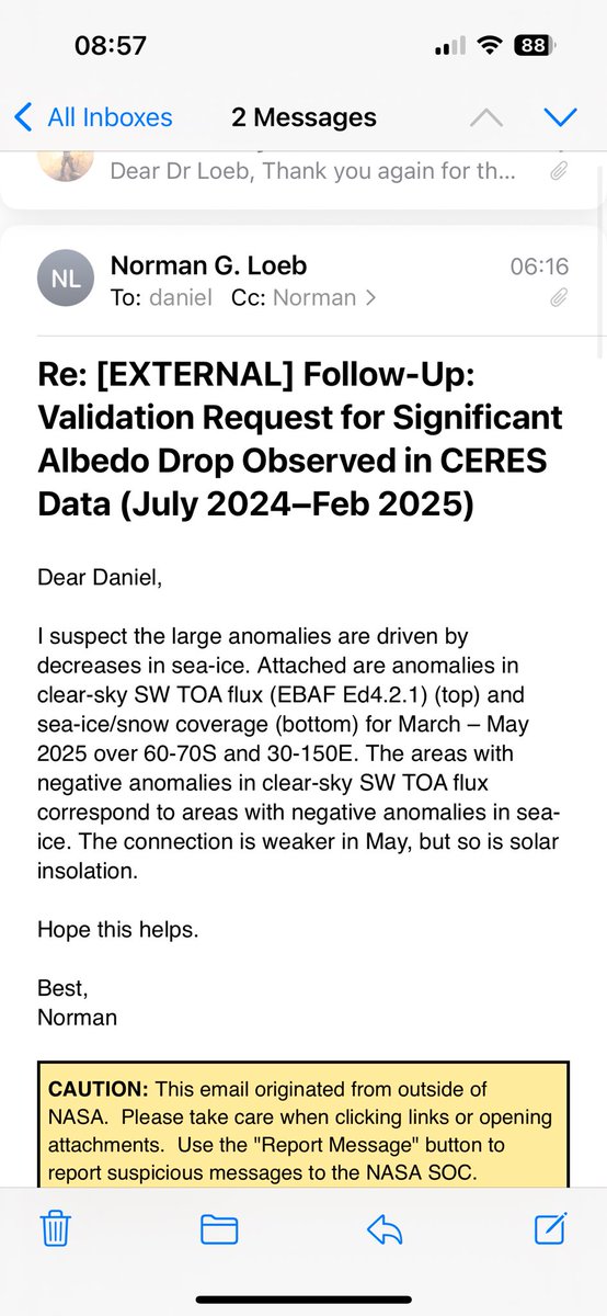 CONFIRMED: NASA Scientist Agrees – The Albedo Drop Is Real

I’ve been researching Earth’s reflectivity (albedo) by analyzing raw satellite data, and while inputting monthly values, I discovered a sharp anomaly in the Southern Hemisphere — especially between January and April