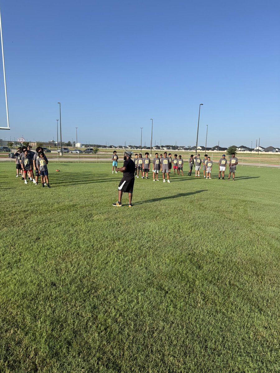 Excellent 1st day of Jag camp!
#JagStrong #compete <a href="/RoweCFISD/">Rowe Middle School</a> <a href="/CyParkFootball/">Cy Park Football</a>