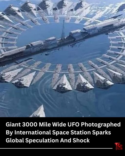 DailyHemo's tweet image. The structure, captured in stunning clarity, displays a perfect circular formation with what looks like docked triangular ships arranged with geometric precision. This is not your typical UFO sighting. This is something entirely different.