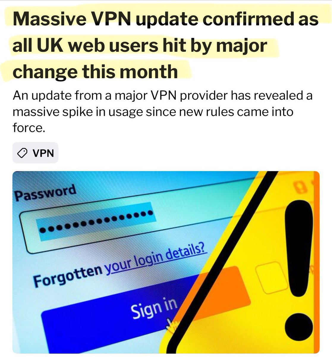 Grummz's tweet image. The UK gov is now cracking down on VPNs.

Ya because stabbings and rapes in the UK are just not as important as censoring the posts about them, and identify you for mean tweets.