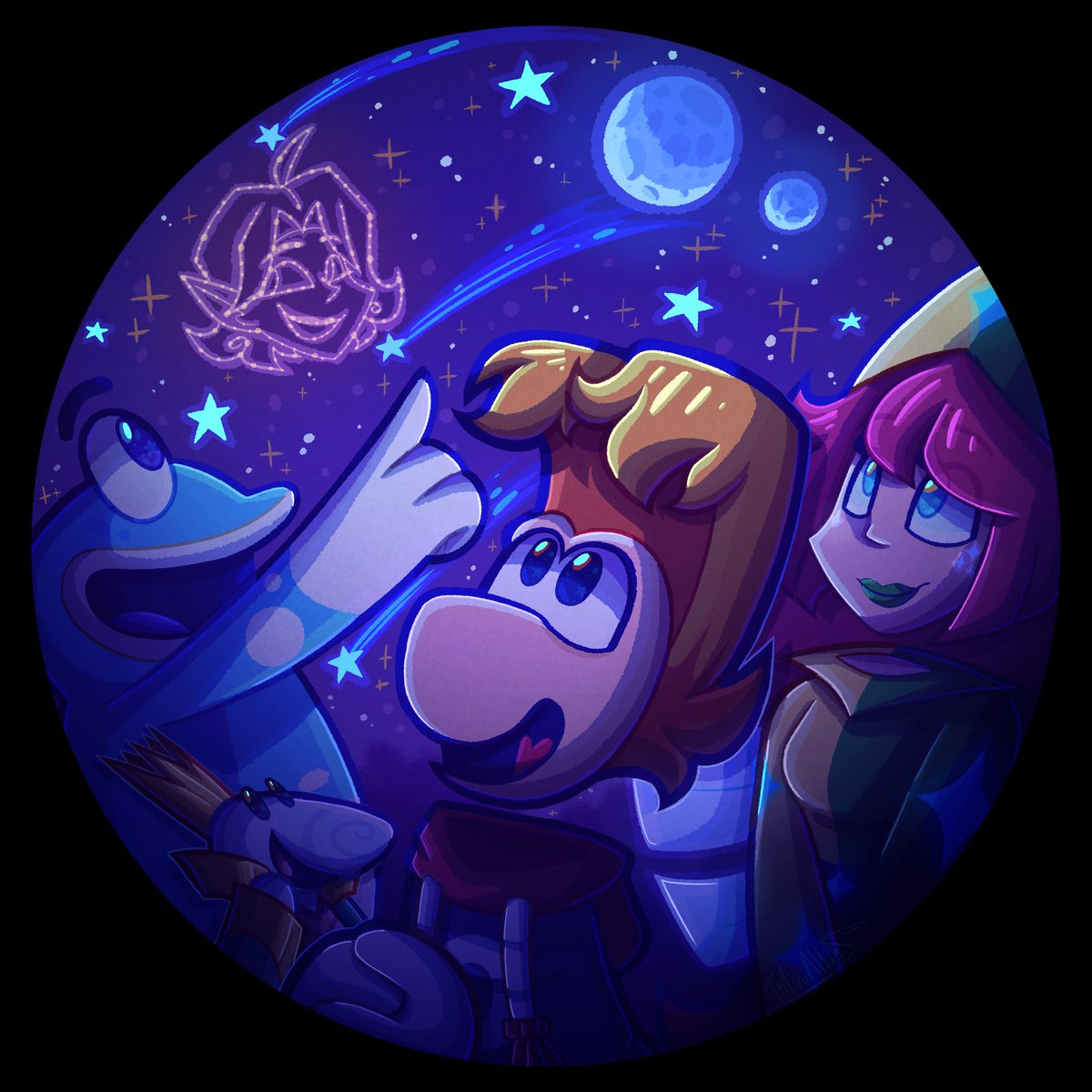 InfiniAltairs's tweet image. I finished this silly stargazing piece for #RaymanAlive art challenge! 🌌🌠
(They miss Ly a lot, may she return back to visit them one day ✨)
#Rayman