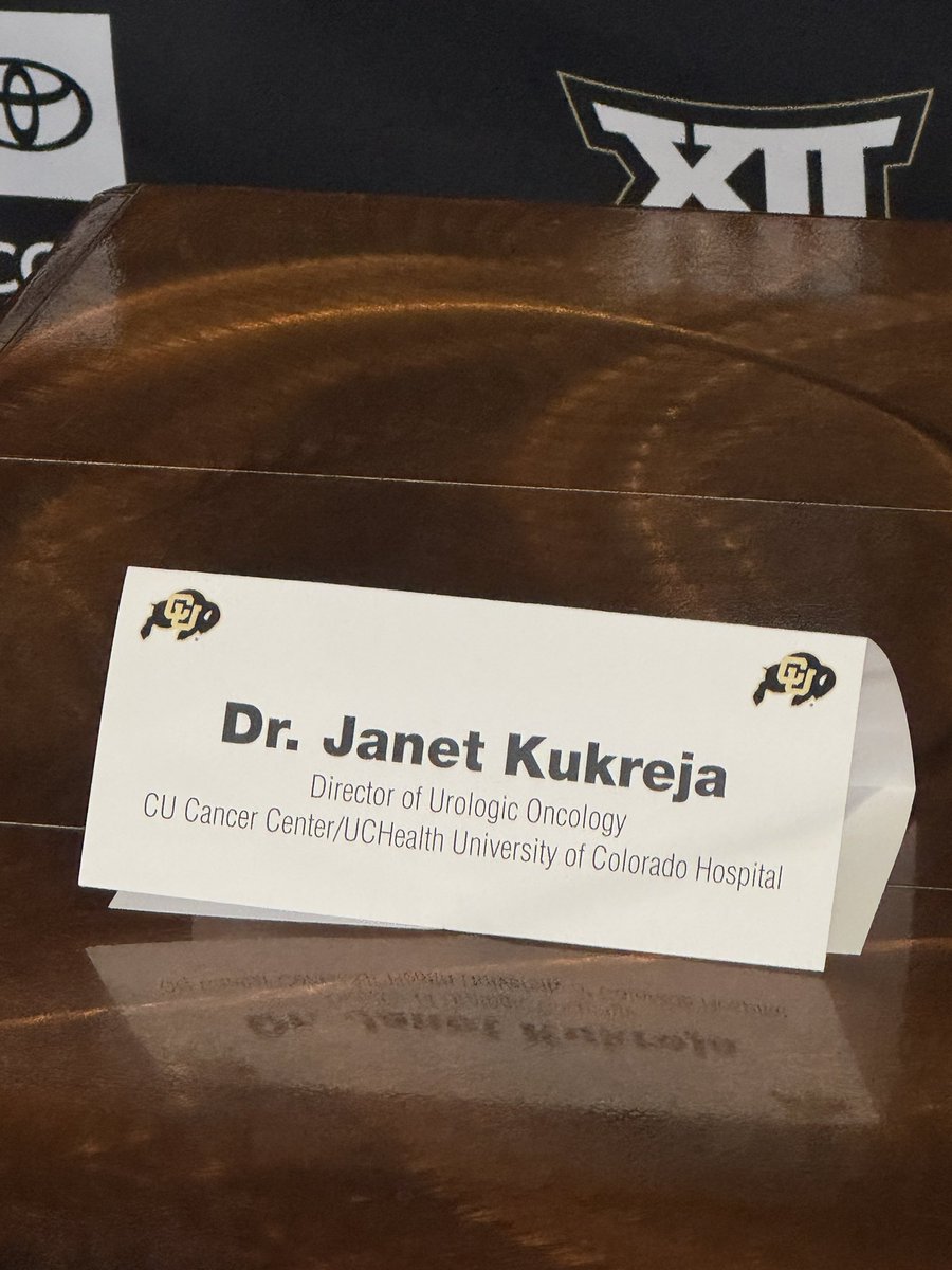 LNR_4's tweet image. Stage is set for Coach Prime’s presser at 11. Alongside Coach, Dr. Janet Kukreja (Director of Urologic Oncology)
