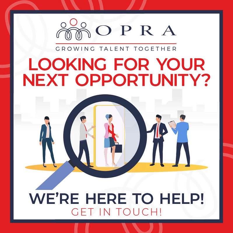 🕵 Looking for your next opportunity? We’re here to help, When we post a job, it’s because we’re ready to hire, and ready to support you through the process.
✅ We’re here for you every step of the way! 
GET IN TOUCH: theopragroup.com/contact-us/

#Hiring #PriorityRoles #Jobs #NewJobs