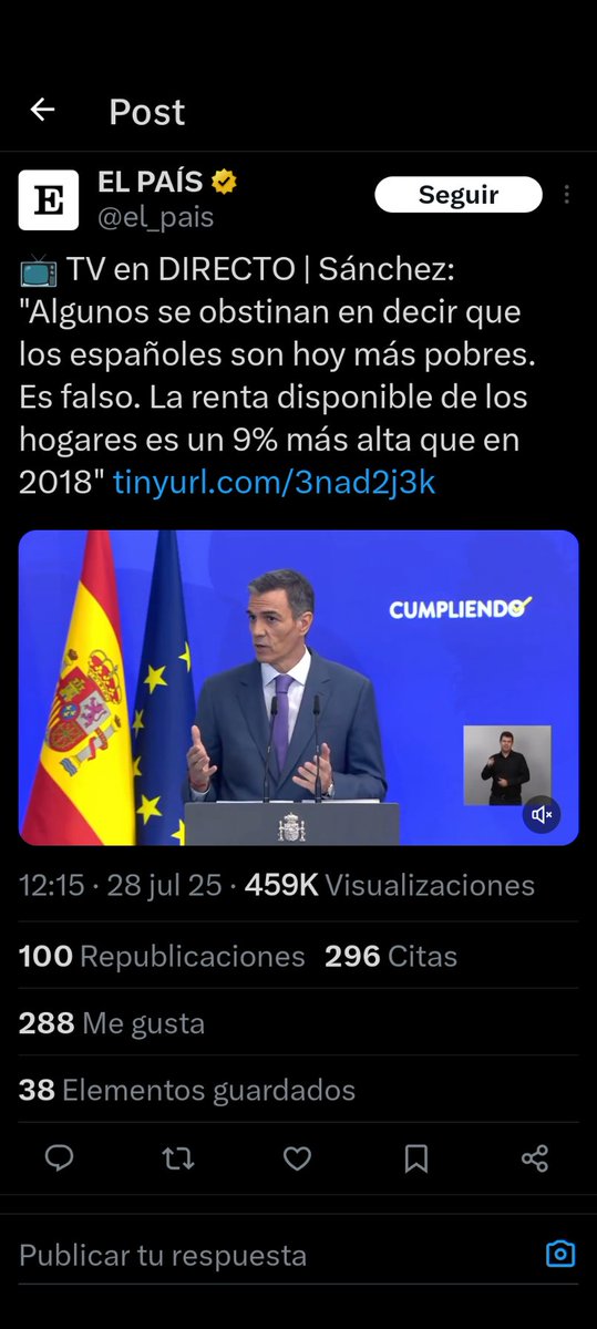 Jugar11Gar's tweet image. Con 12 millones y medio de personas bajo el umbral de la pobreza, viene este tipo a sacar pecho de nosequé en lugar de esconderse en un agujero y pedir perdón.