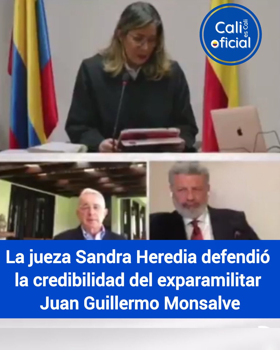 CaliesCaliCOL's tweet image. La jueza defendió la credibilidad del exparamilitar Juan Guillermo Monsalve, testigo estrella en el proceso contra el expresidente Álvaro Uribe Vélez.
“Tuvo el valor civil no sólo de sostener su discurso, sino de documentarlo, porque desde entonces era consciente de las…