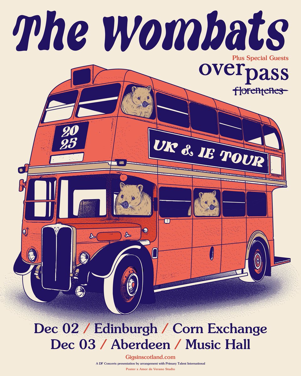Florentenes (@florentenes) on Twitter photo Pleasure to be joining <a href="/thewombats/">The WOMBATS</a> in Edinburgh & Aberdeen in December!
Tickets in bio, on sale Friday x Pleasure to be joining <a href="/thewombats/">The WOMBATS</a> in Edinburgh & Aberdeen in December!
Tickets in bio, on sale Friday x