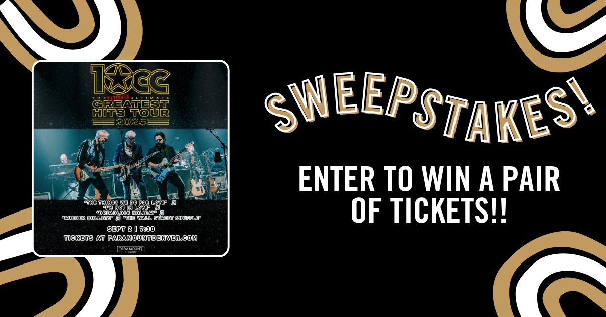 Ready to rock with 10cc on September 2nd? Now's your chance to win a pair of tickets to see this legendary band live at Paramount Theatre! Enter by 8/3 for your chance to win 🤘🎸
🔗: paramount.events/2510ccSW