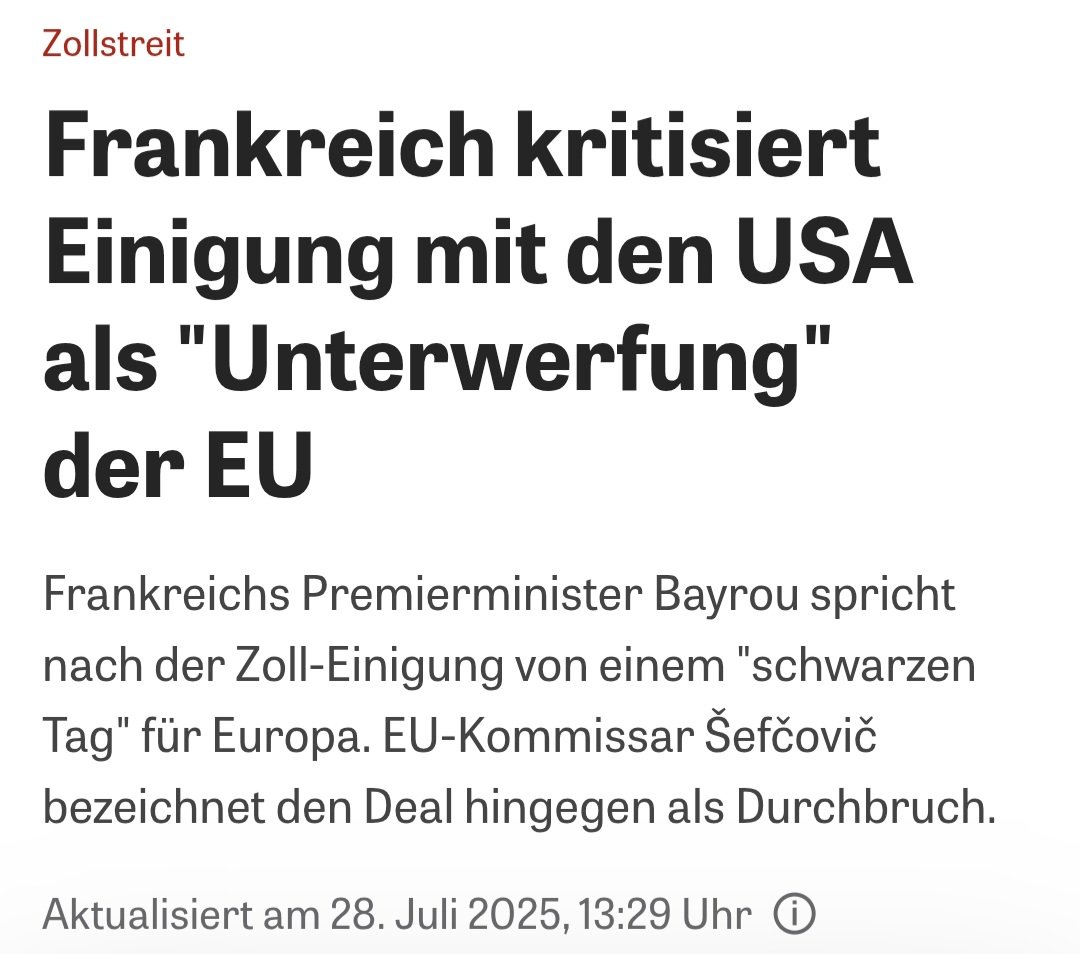 <a href="/olivergorus/">Oliver Gorus</a> Er bezeichnet den Handelsdeal mit den USA als "Durchbruch".