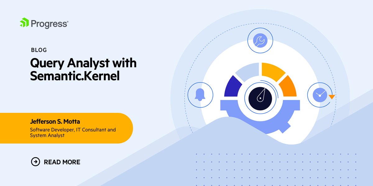 Telerik's tweet image. Curious about what Semantic Kernel can do for you? 🧐 

Well, @JeffersonM3000 has the lowdown!

Learn how this open-source #AI SDK helps you effortlessly interact with LLMs to explore your SQL Server data: prgress.co/451SsmY