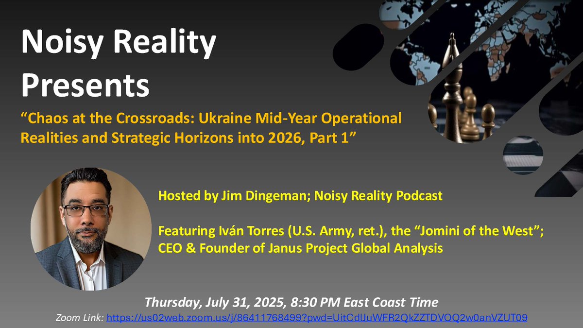JominiW's tweet image. Over the next two weeks, I'll present a two-part series on the operational realities of the war in Ukraine and the strategic challenges for the rest of 2025. I look forward to the discussion; see you there!