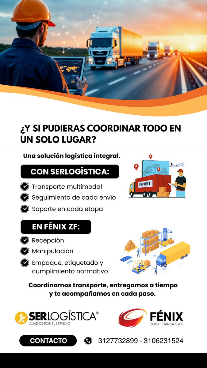 SerlogisticaOTM's tweet image. Hazlo todo en un solo lugar.
#LogísticaIntegral #AliadosEstratégicos #FénixZF #Serlogística #SolucionesQueConectan