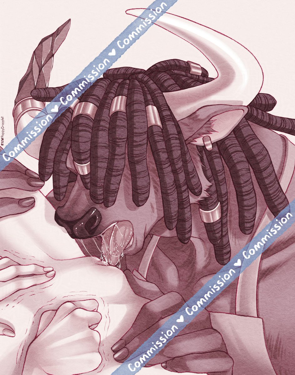 Fun commission for <a href="/Bukkacakez/">@bukkacakez.bsky.social</a>

I believe this is my first time drawing anthro animal characters. I had a lot of fun! I might dabble more into furry/anthro art in the future lol

#nsfwart