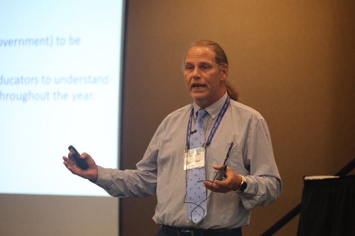 MOEducation's tweet image. DESE’s Jocelyn Strand and Shaun Bates walked #MoEd25 participants through the latest updates to the Missouri Assessment Program and the Missouri School Improvement Program for the upcoming school year.