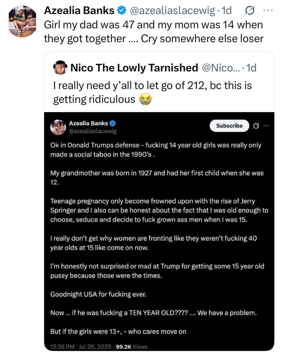 REDBONESHY's tweet image. Something is seriously wrong with Azealia Banks , She needs therapy! This isn’t okay at all smh