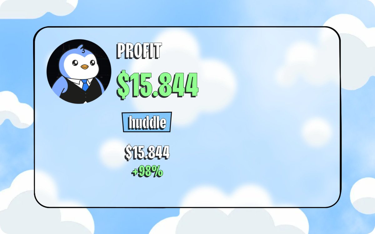 chicco0x's tweet image. See you when this isn’t $15K… but millions
Billions will Huddle 🐧
$HUDDLE @HuddleAbs