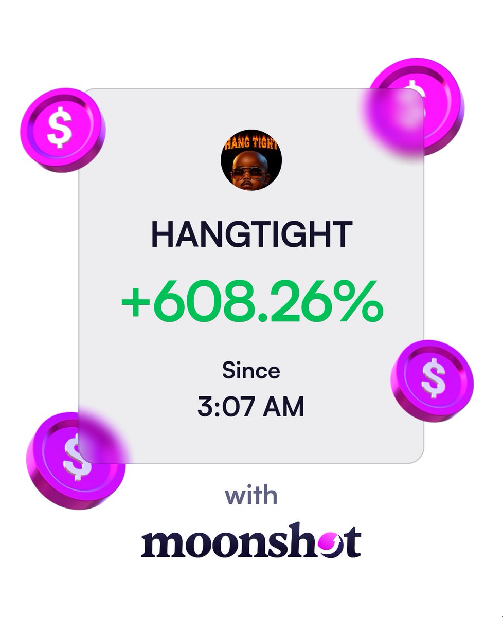 TIKTOKBANDOBABY's tweet photo. I'm up 608.26% on Moonshot: https://t.co/jMJ4OY2TmP https://t.co/h6gH8vkxfu