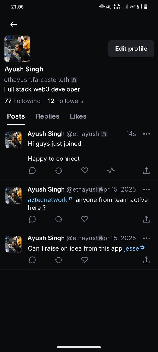 eth_ay32's tweet image. Just joined @baseapp .

Thanks @kushal5paliwal for the invite 🫡