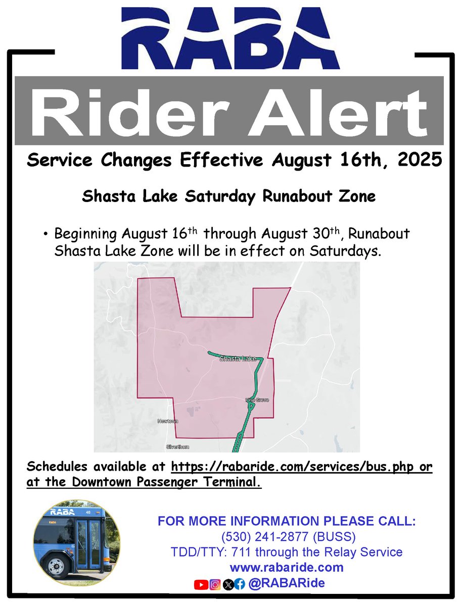 RABA - Redding Area Bus Authority tweet media