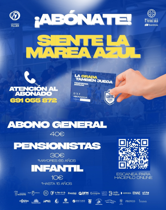 🟣Temporada 2025/2026 - Campañas de Abonados:

🟣Equipo: <a href="/LBTLFutsal/">La Boca Te Lía Futsal</a> Alcantarilla
 
🟣Más Info: 
- Escaneando el QR para hacerlo online.
- O de forma presencial, realizando el pago y recogida directamente en el pabellón, en los partidos oficiales del 1er equipo.
📸<a href="/LBTLFutsal/">La Boca Te Lía Futsal</a>

👇