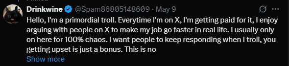 Bled__x's tweet image. Dumb kids will never understand. If you have to outright say you are a troll, you're not. You are just a moron.