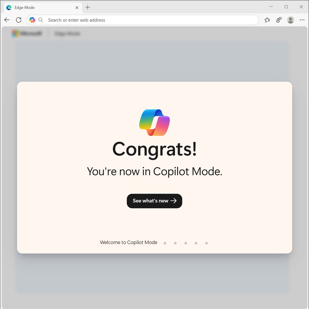 mustafasuleyman's tweet image. Today is a big step towards an AI browser: Copilot Mode in Edge, built for how your brain actually works. Voice control, no digital clutter, and multi-tab context, all grounded in privacy and security. Try it at aka.ms/copilot-mode + feel the difference of 🧵