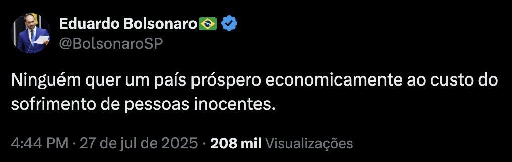 roberta_bastoss's tweet image. Eduardo Bolsonaro escreveu:
“Ninguém quer um país próspero economicamente ao custo do sofrimento de pessoas inocentes.”
Mas…
📌 Defendeu o AI-5, símbolo da tortura.
📌 Apoiou golpe que colocaria vidas em risco.
📌 Promoveu o armamento da população.
📌 Silenciou diante da fome…