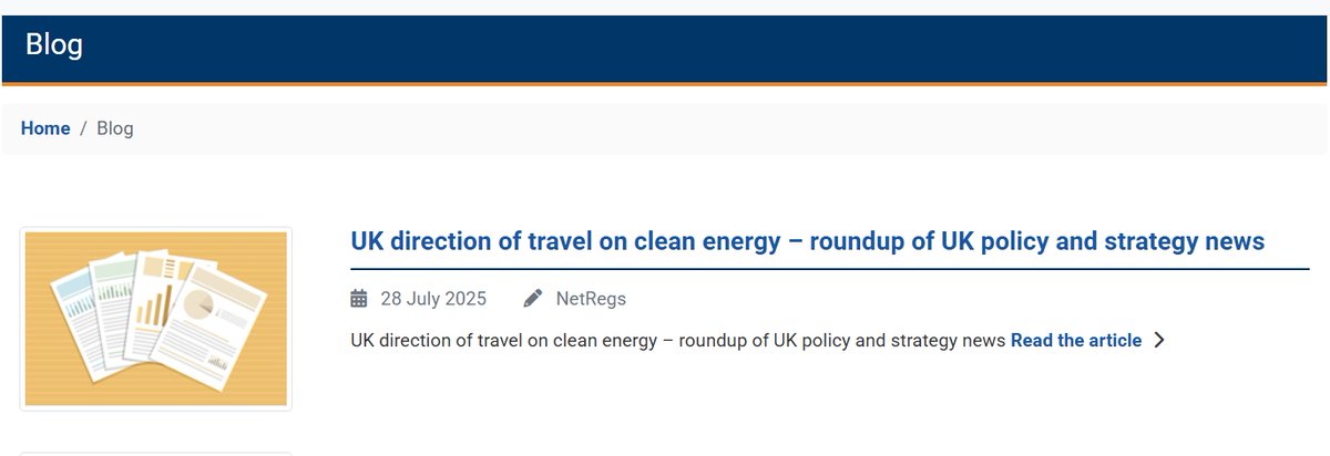 UK direction of travel on clean energy - new entry to the NetRegs blog. See a roundup of UK policy and strategy news on clean energy, for readers in Northern Ireland and Scotland. netregs.org.uk/blog/uk-direct… #energy #NetRegsBlog #Blogs