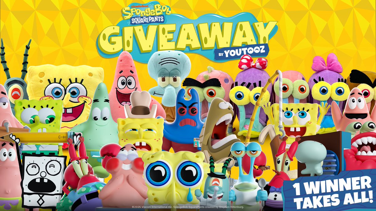 youtoozbob (@youtoozbob) on Twitter photo THE BIGGEST SPONGEBOB GIVEAWAY EVER!!!🧽
youtooz is giving away a complete set of in-stock items from the spongebob collection! to win retweet & like this post, follow <a href="/youtoozbob/">youtoozbob</a> and then comment SPONGEBOB!
we'll announce 1 winner in a week!
Good luck🧽🦀⭐️🐿️🐟 THE BIGGEST SPONGEBOB GIVEAWAY EVER!!!🧽
youtooz is giving away a complete set of in-stock items from the spongebob collection! to win retweet & like this post, follow <a href="/youtoozbob/">youtoozbob</a> and then comment SPONGEBOB!
we'll announce 1 winner in a week!
Good luck🧽🦀⭐️🐿️🐟