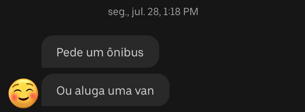 coffewthmilk's tweet image. Tentar pegar Uber pra 4 pessoas é uma experiência neh