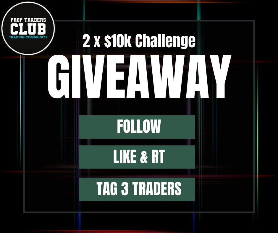 2 x $10k Challenge Giveaway - Enter Now! 

I've been a bit quiet on socials lately while I'm working on a new project, it should definitely be worth the wait. In the meantime, let's give out a couple free $10k challenges. 

To enter:

- Follow 
- Like &amp; RT
- Tag 3 Traders

I'll