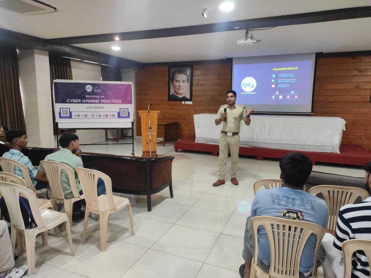 InfoSecAwa's tweet image. #CyberAwareness 
Cyber Safety Insights by #PSISomshekharBiradar 

#GoaPolice #StaySafeOnline #ISEAIndia #CyberSecurity 
@GoI_MeitY @_DigitalIndia @mygovindia 
@SecretaryMEITY @IndianCERT @NICMeity 
@abhish18 @AshwiniVaishnaw @Cyberdost 
@DrChasM @cdacindia @NIELITIndia @GoI_STQC