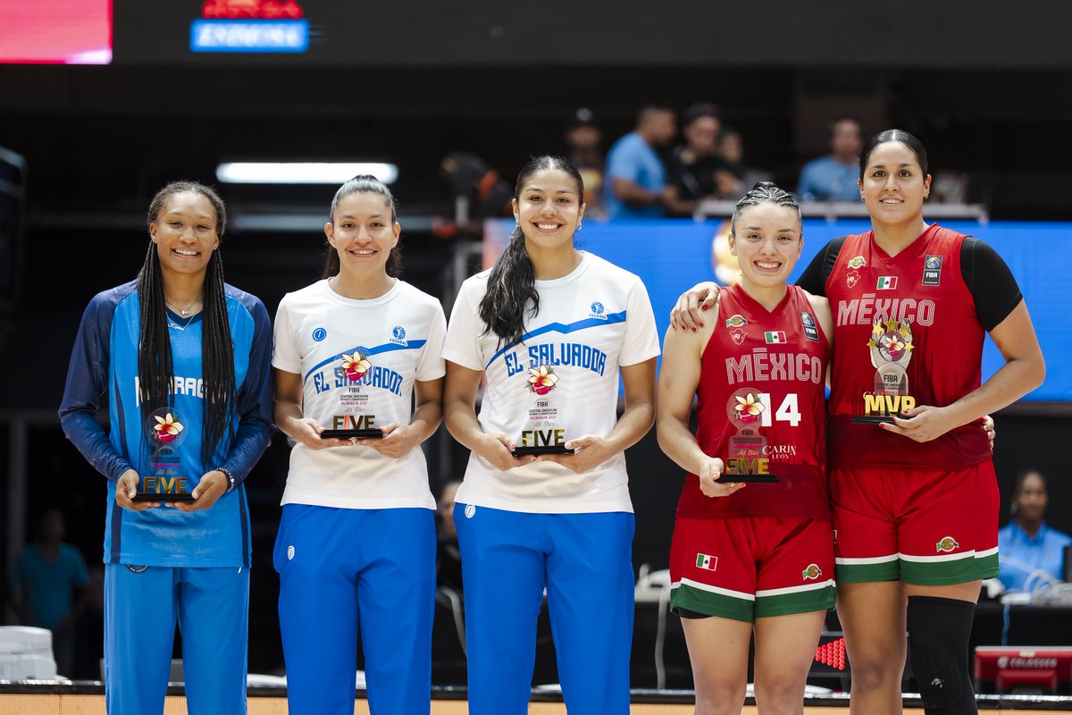 fesabal's tweet photo. 🏀🌟 ¡Orgullo salvadoreño en el quinteto ideal del COCABA!
Hillary Martínez y Kimberly Villalobos fueron incluidas entre las mejores del COCABA 2025 – FIBA Central American Women’s Championship en Nicaragua.
👏 ¡Gracias, Guerreras, por dejar en alto a El Salvador!
#COCABA https://t.co/YKRxw9hcmG