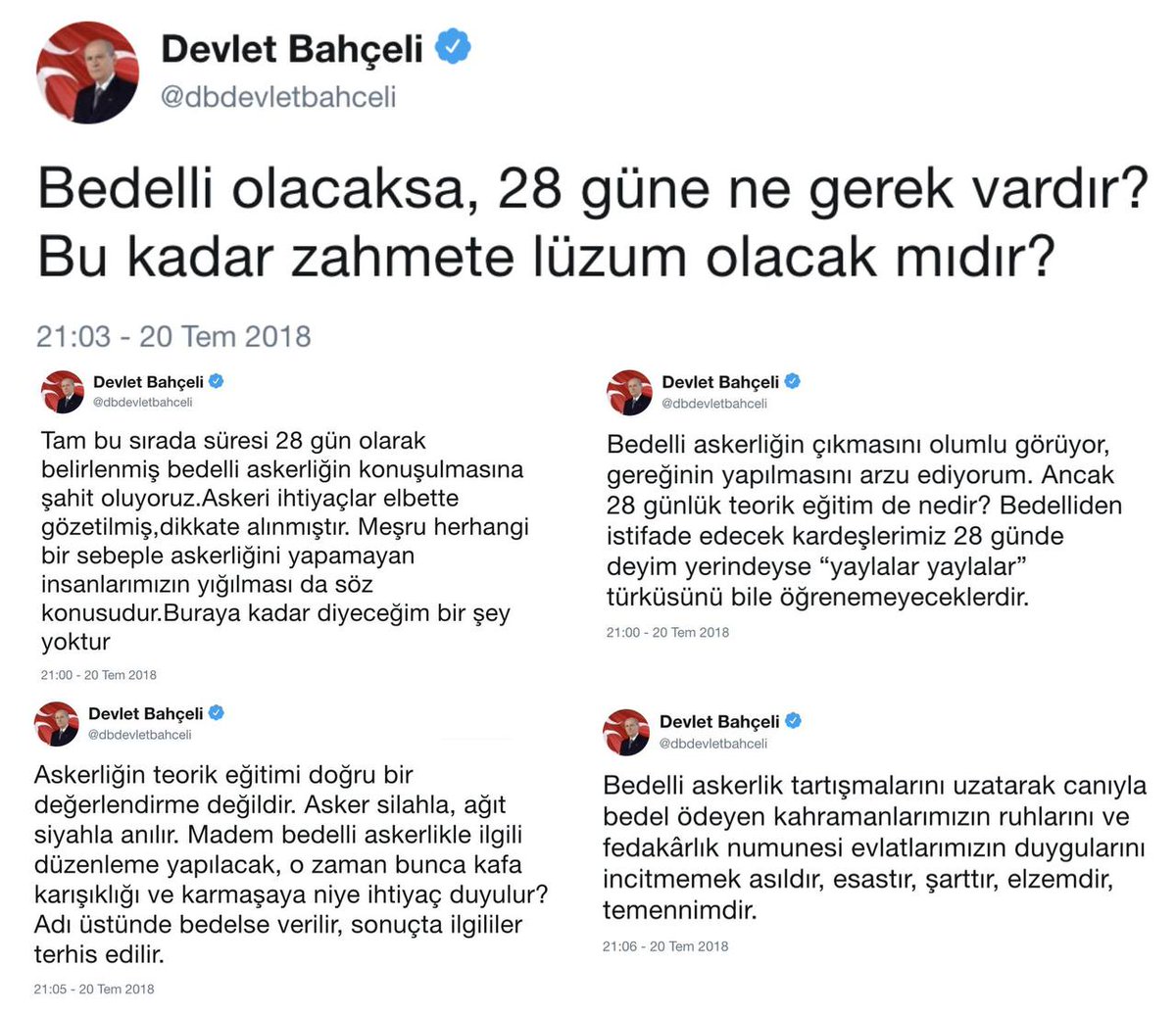 <a href="/YildizFeti/">Feti Yıldız</a> Sn vekilim, Türkmen beyimizin de zamanında desteklediği Kışlasız Bedelli Askerlik düzenlemesini bekleyen yüzbinlerce bakaya, yoklama kaçağı ve bir o kadar tecilli genç var. 

Aynı ücretle gurbetçilere verilen bu hak artık Türkiye'de ki gençlere de verilmelidir. <a href="/YildizFeti/">Feti Yıldız</a>