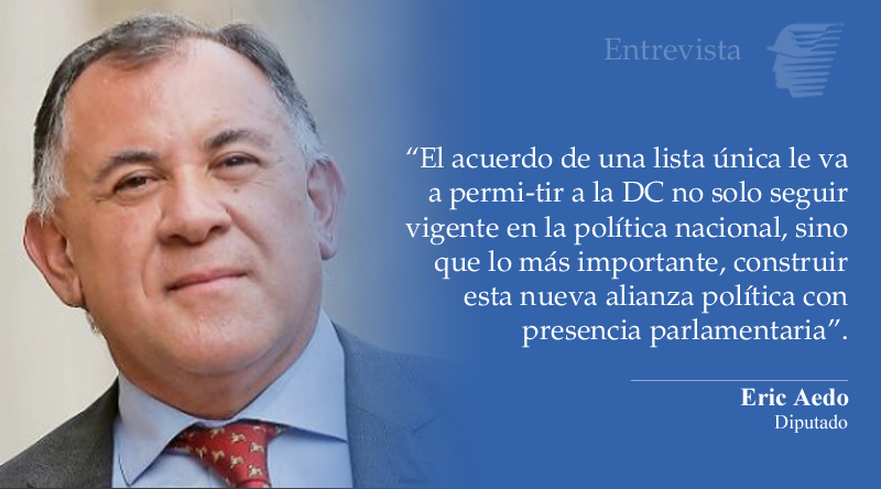 __elmercurio's tweet image. Eric Aedo: “La DC está llamada a construir futuro, no a quedarse pegada en el pasado” digital.elmercurio.com/2025/07/28/C/1…