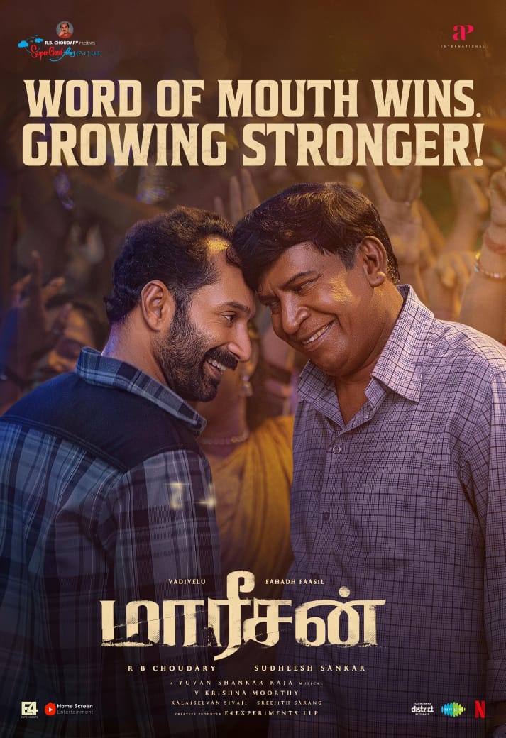 VCDtweets's tweet image. #Maaresan Trending in BMS 📈.. Positive word of mouth being a key factor to this content driven emotionally thrilling journey 👍🏼
In theaters now 🎥