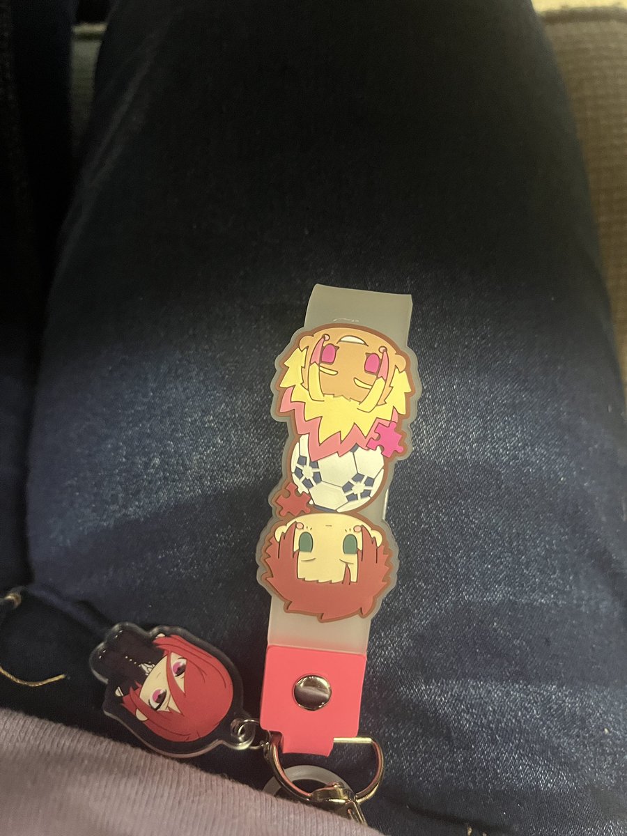 ryusae keychain + chigiri on my pants 😛