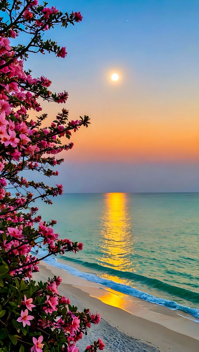 VisualHeals's tweet image. Moonlight tide, blooming peace

#VisualHeals