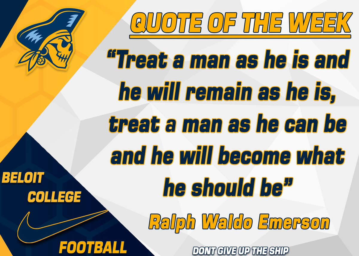 “Treat a man as he is and he will remain as he is, treat a man as he can be and he will become what he should be” -Ralph Waldo Emerson #LTL
